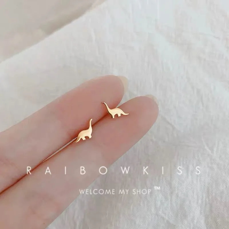 Small Gold-Plated Butterfly Heart Tragus Helix Studs
