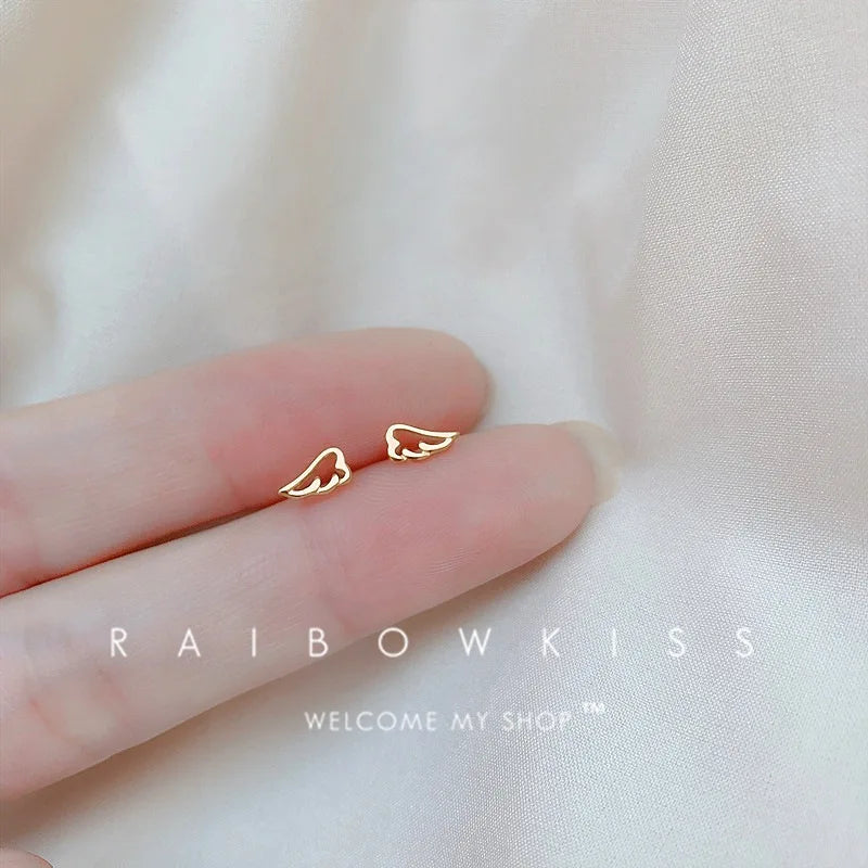 Small Gold-Plated Butterfly Heart Tragus Helix Studs