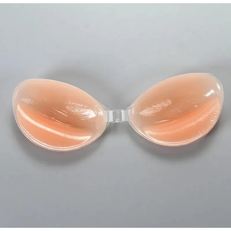 Silicone Adhesive Push-Up Bra for Women – Backless Strapless NuBra with Front Closure