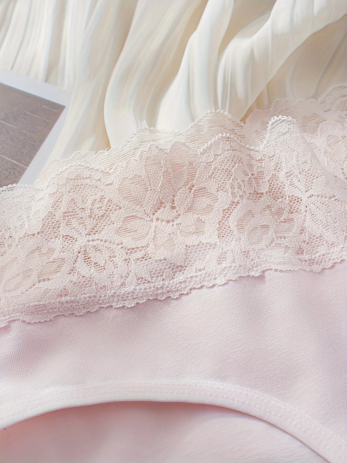 Women’s Pure Cotton Underwear 6-Pack – Lace Trim Soft Comfort Briefs Set