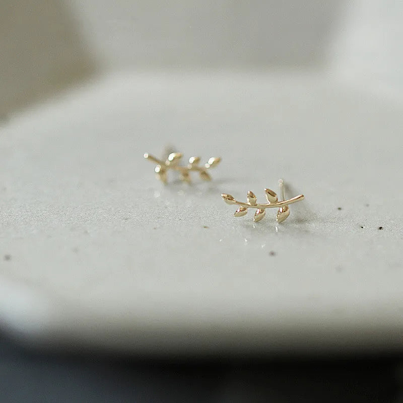 Small Gold-Plated Butterfly Heart Tragus Helix Studs