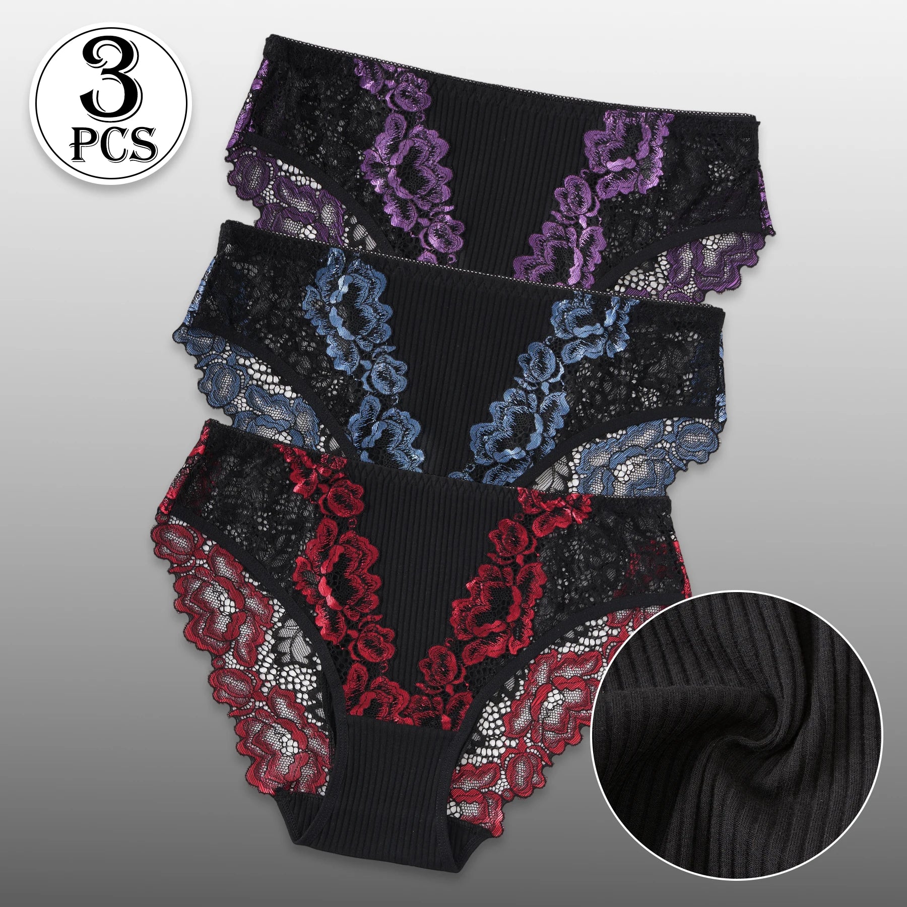 Soft Lace Cotton Trio