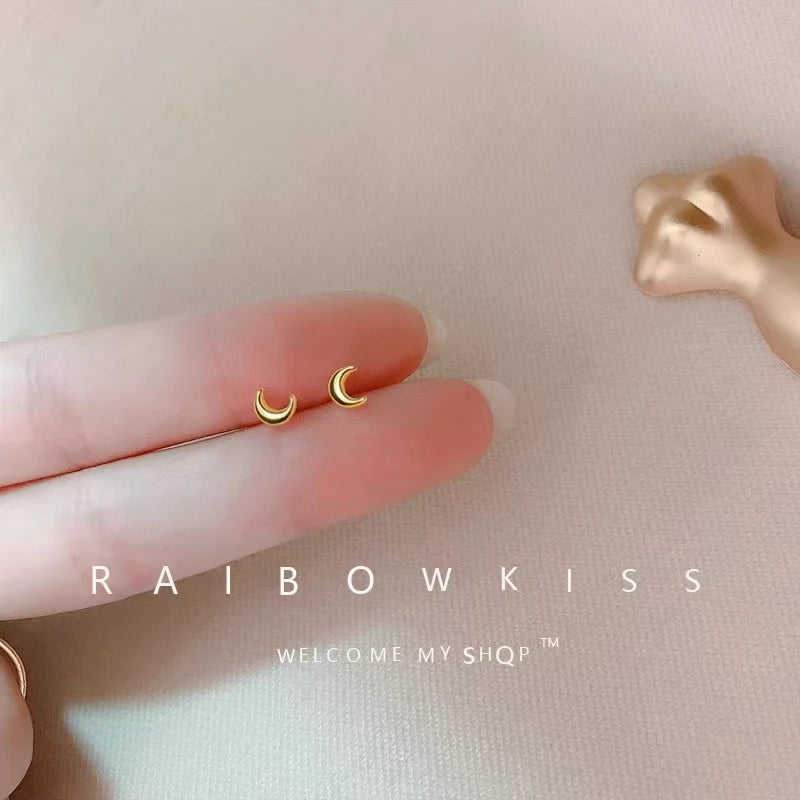 Small Gold-Plated Butterfly Heart Tragus Helix Studs