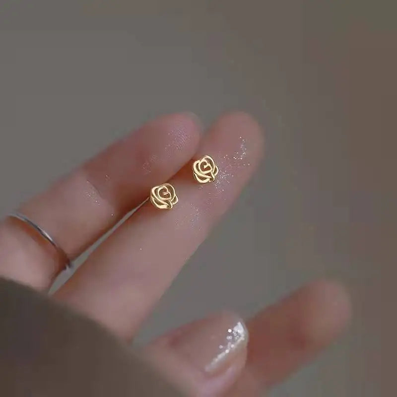 Small Gold-Plated Butterfly Heart Tragus Helix Studs