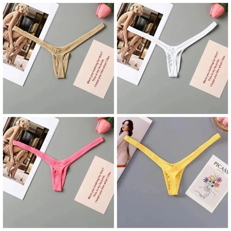LunaSilk™ 4-Pack Seamless Cotton Thongs – Breathable, Invisible & All-Day Comfort