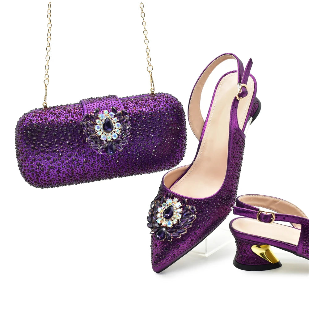 Royal Crystal Elegance Shoe & Bag Set