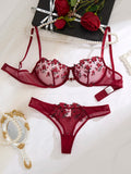 Crimson Heart Whisper Lingerie Set