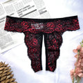 Sexy Lace Thong Crotchless Women Underwear Invisible Low Waist Panties
