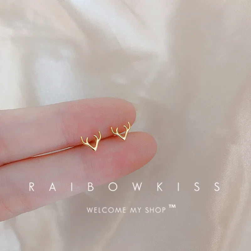 Small Gold-Plated Butterfly Heart Tragus Helix Studs