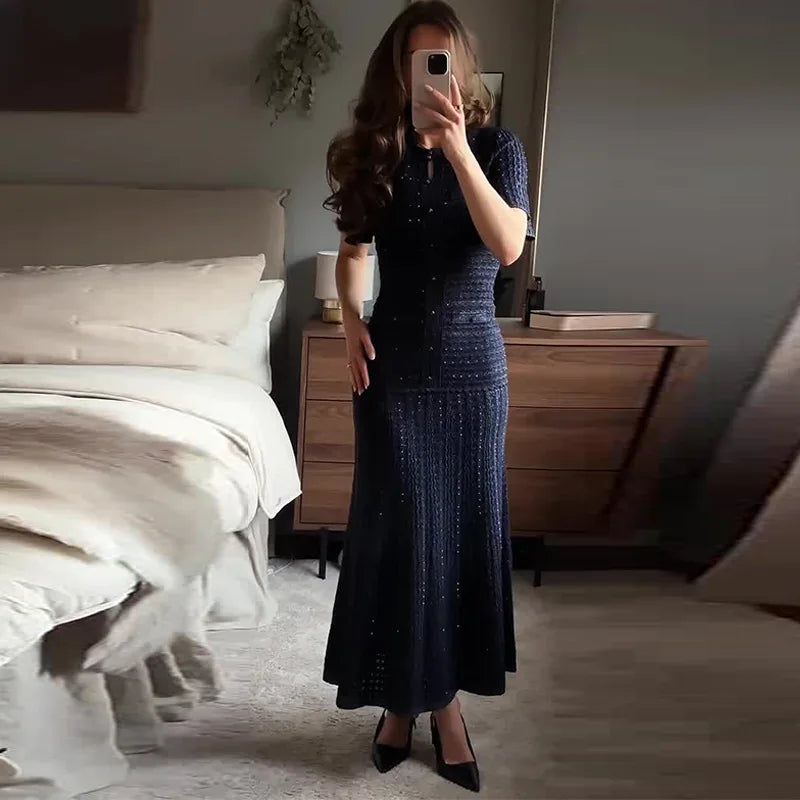 Beige Aura Knit Dress