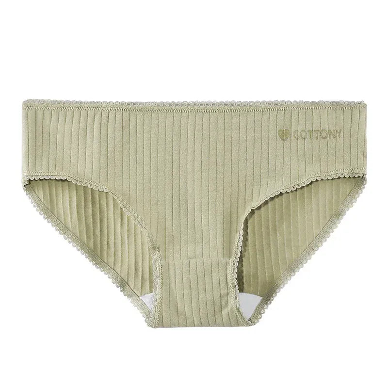 5-Pack Women’s Cotton Briefs – Soft Breathable Mid-Waist Thin Summer Underwear Set