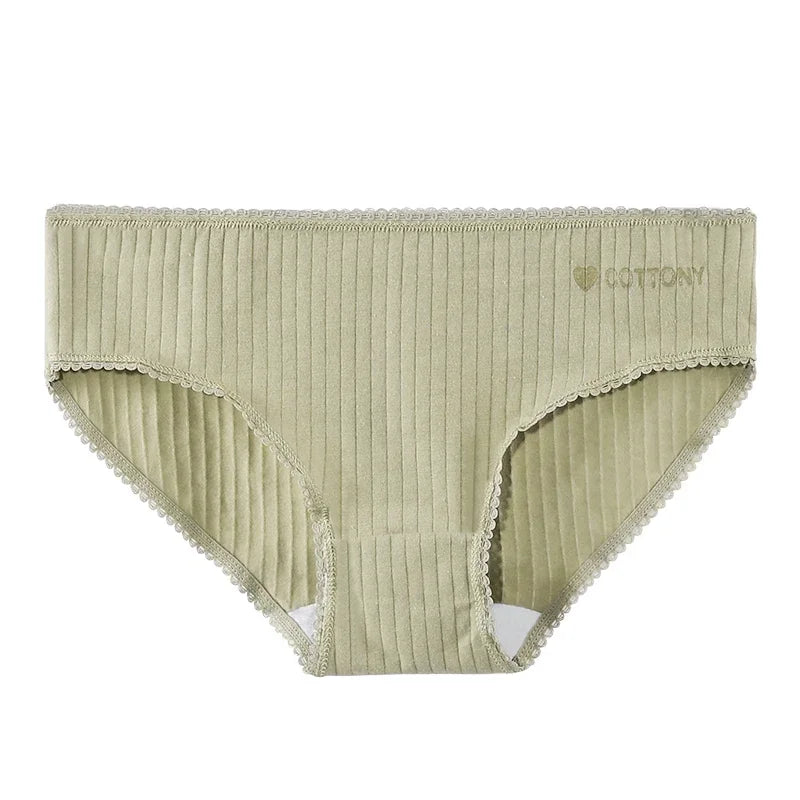 5-Pack Women’s Cotton Briefs – Soft Breathable Mid-Waist Thin Summer Underwear Set
