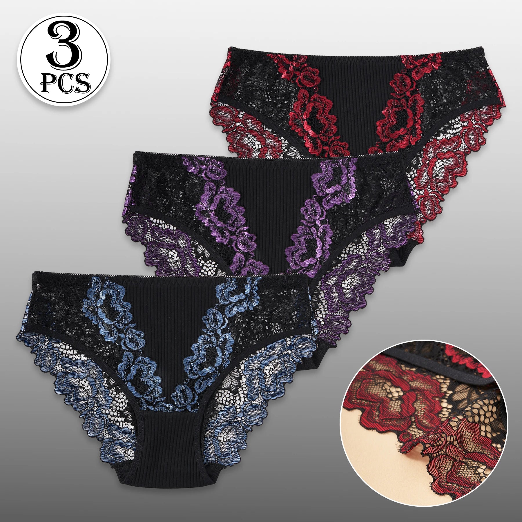 Soft Lace Cotton Trio