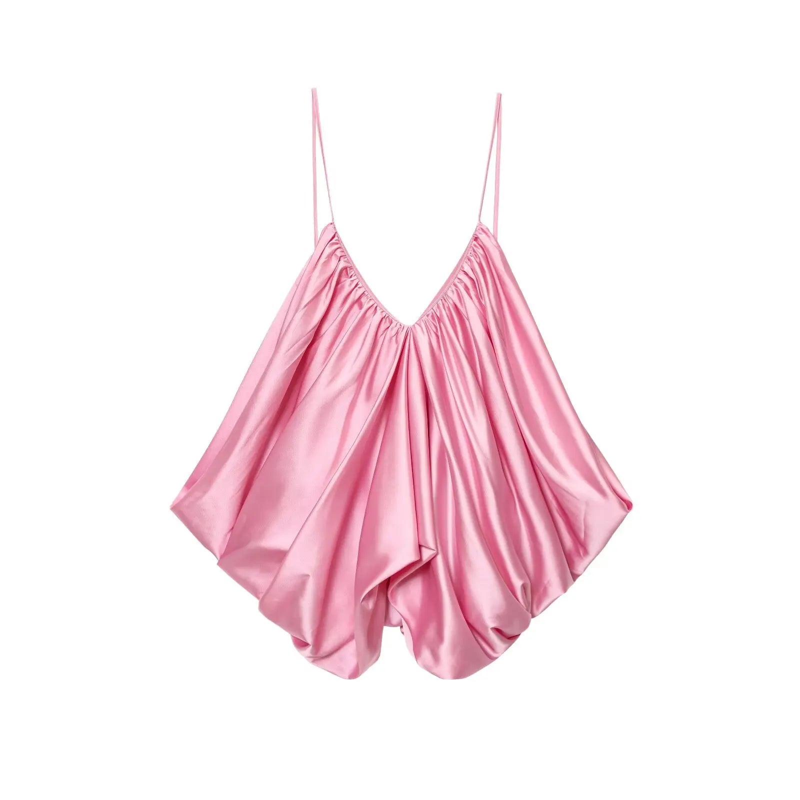 SatinVibe Backless Crop ✨💖
