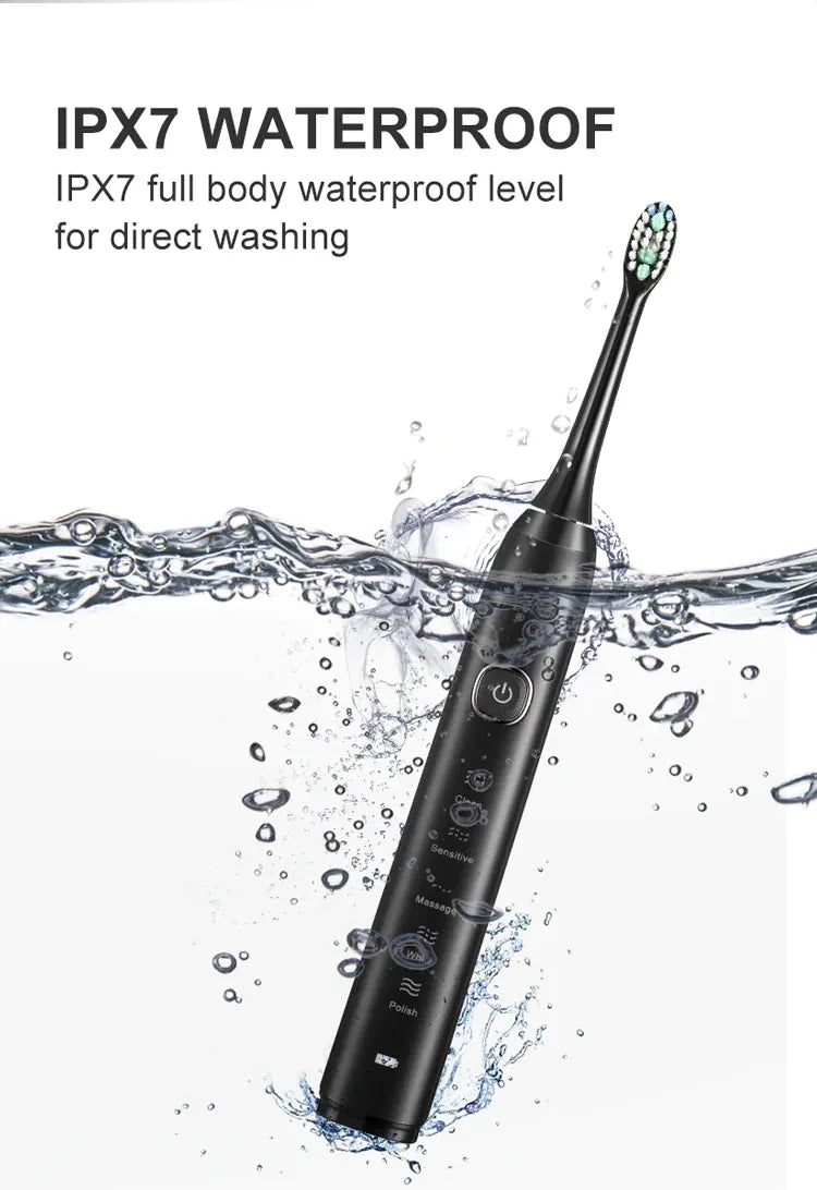 Sonic Electric Toothbrush with 8 Brush Heads -  Smart Rechargeable Power Toothbrush for Adults, Deep Cleaning & Whitening
