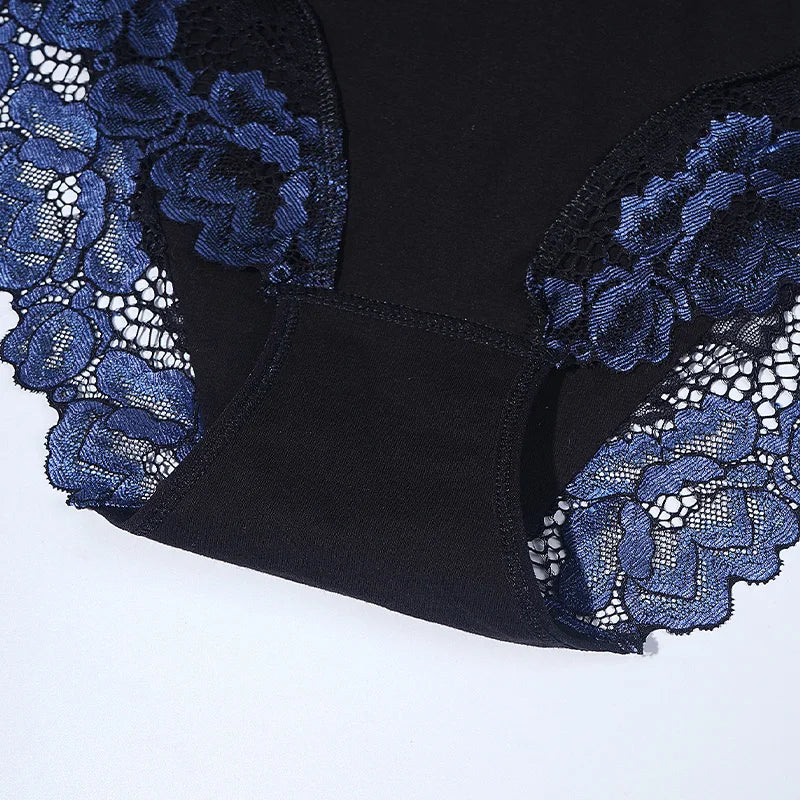 5-Pack Women’s Lace Panties – Soft Cotton Blend, Romantic Print & Comfortable Fit