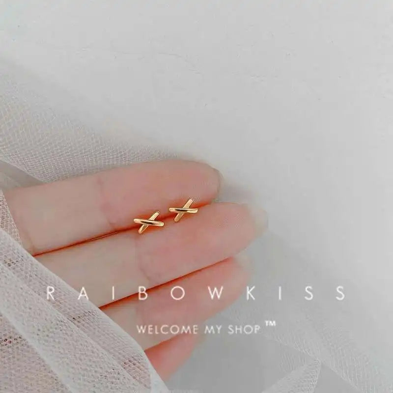 Small Gold-Plated Butterfly Heart Tragus Helix Studs