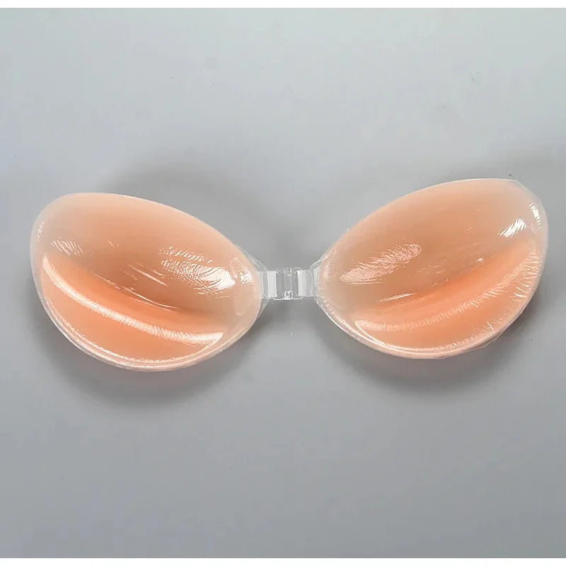 Silicone Adhesive Push-Up Bra for Women – Backless Strapless NuBra with Front Closure