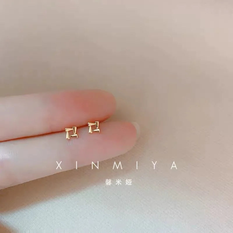 Small Gold-Plated Butterfly Heart Tragus Helix Studs