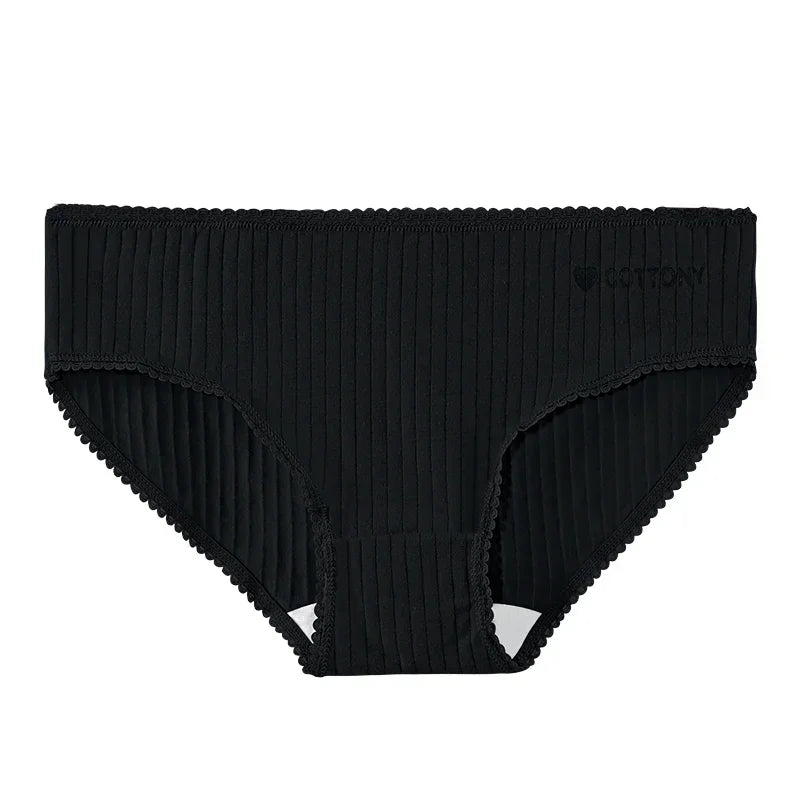5-Pack Women’s Cotton Briefs – Soft Breathable Mid-Waist Thin Summer Underwear Set