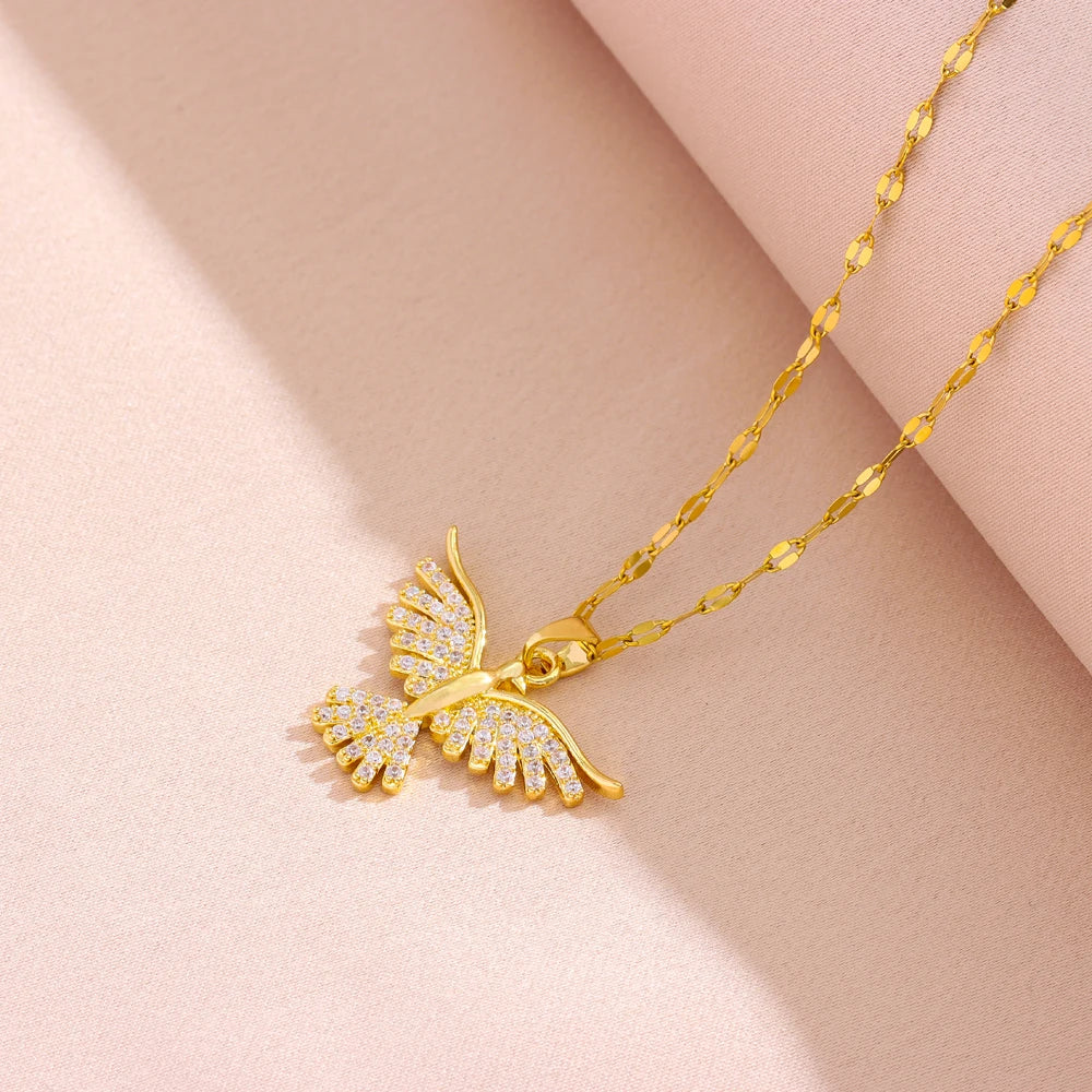Luxe Phoenix Glow 18K Gold Plated Vintage Necklace for Women