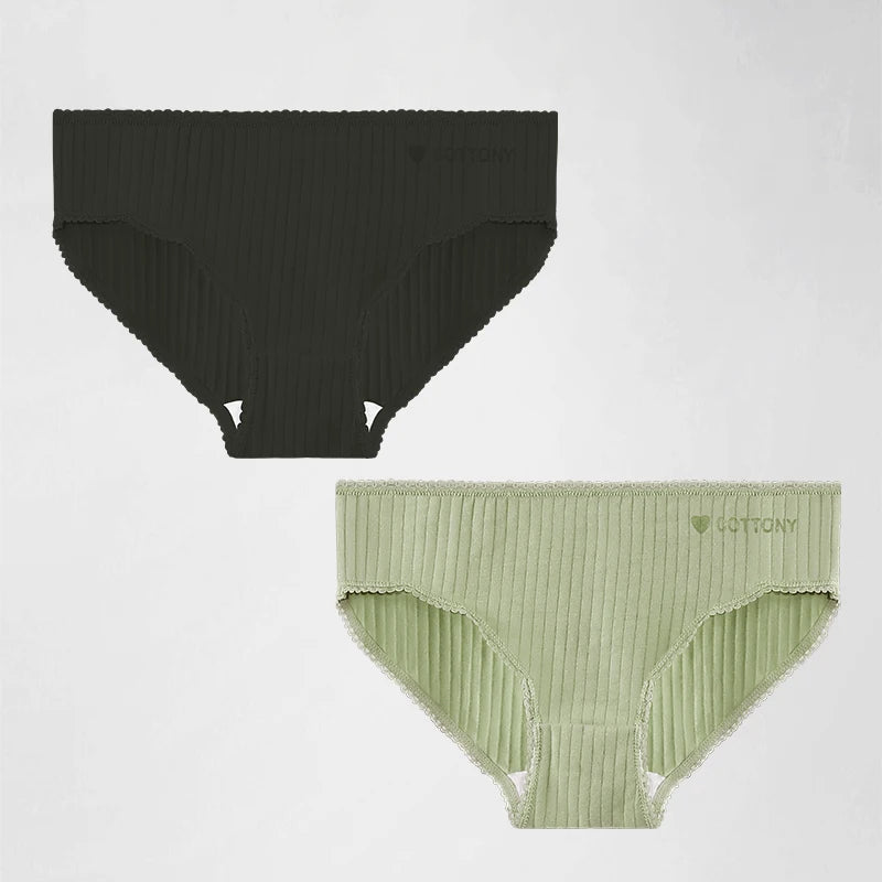 5-Pack Women’s Cotton Briefs – Soft Breathable Mid-Waist Thin Summer Underwear Set