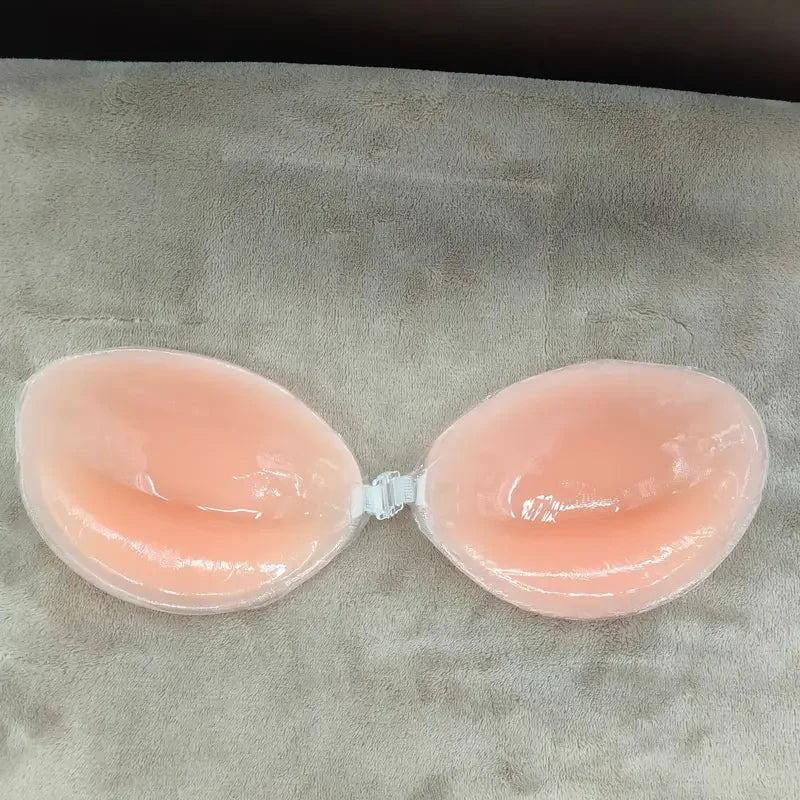 Silicone Adhesive Push-Up Bra for Women – Backless Strapless NuBra with Front Closure