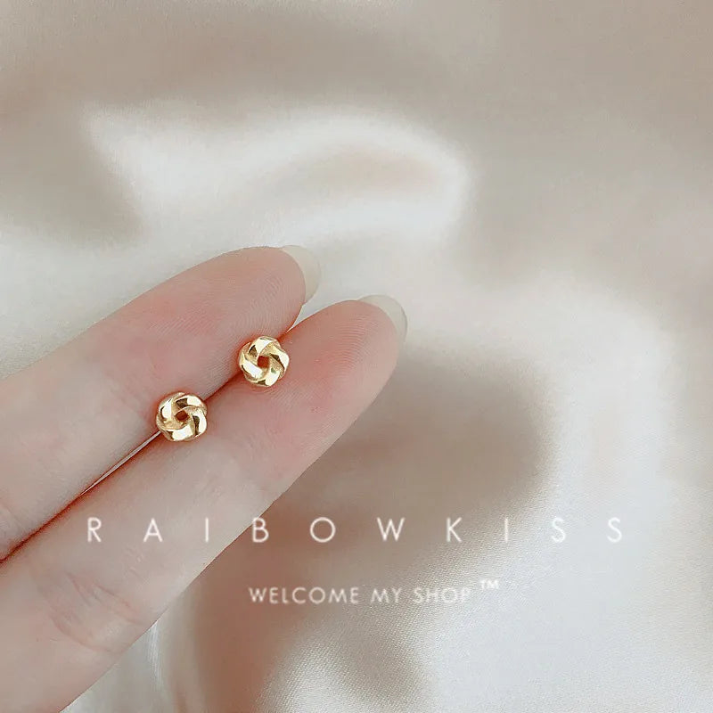 Small Gold-Plated Butterfly Heart Tragus Helix Studs