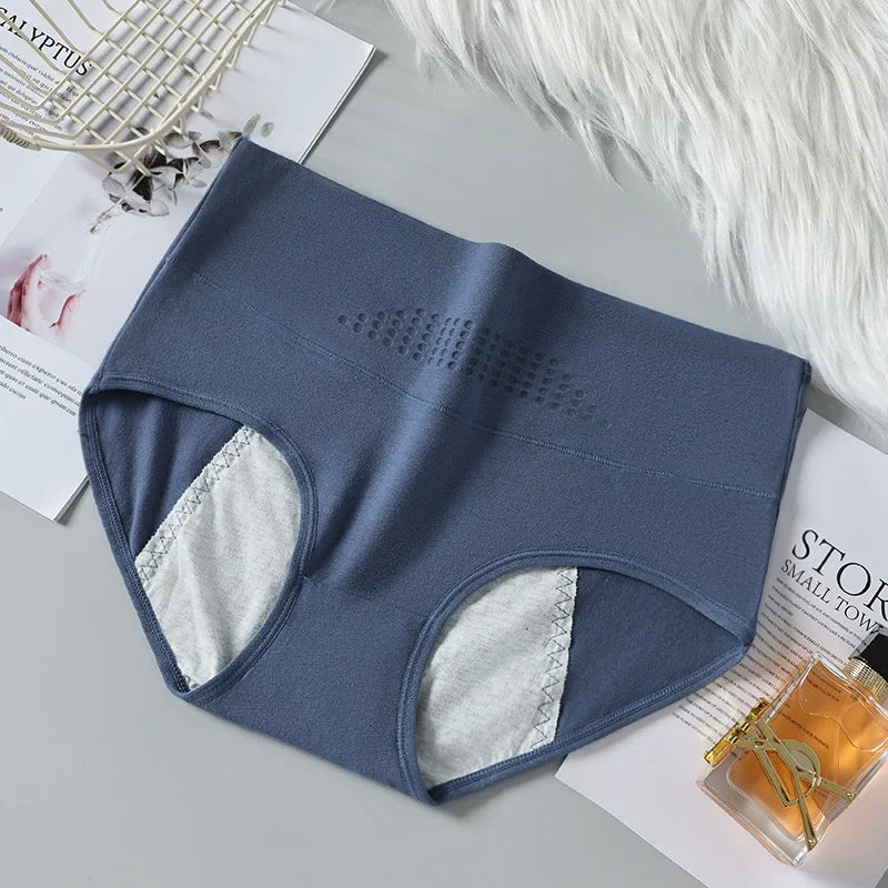 Women’s Period Underwear 5-Pack – High Waist Leak Proof Cotton Menstrual Briefs Plus Size