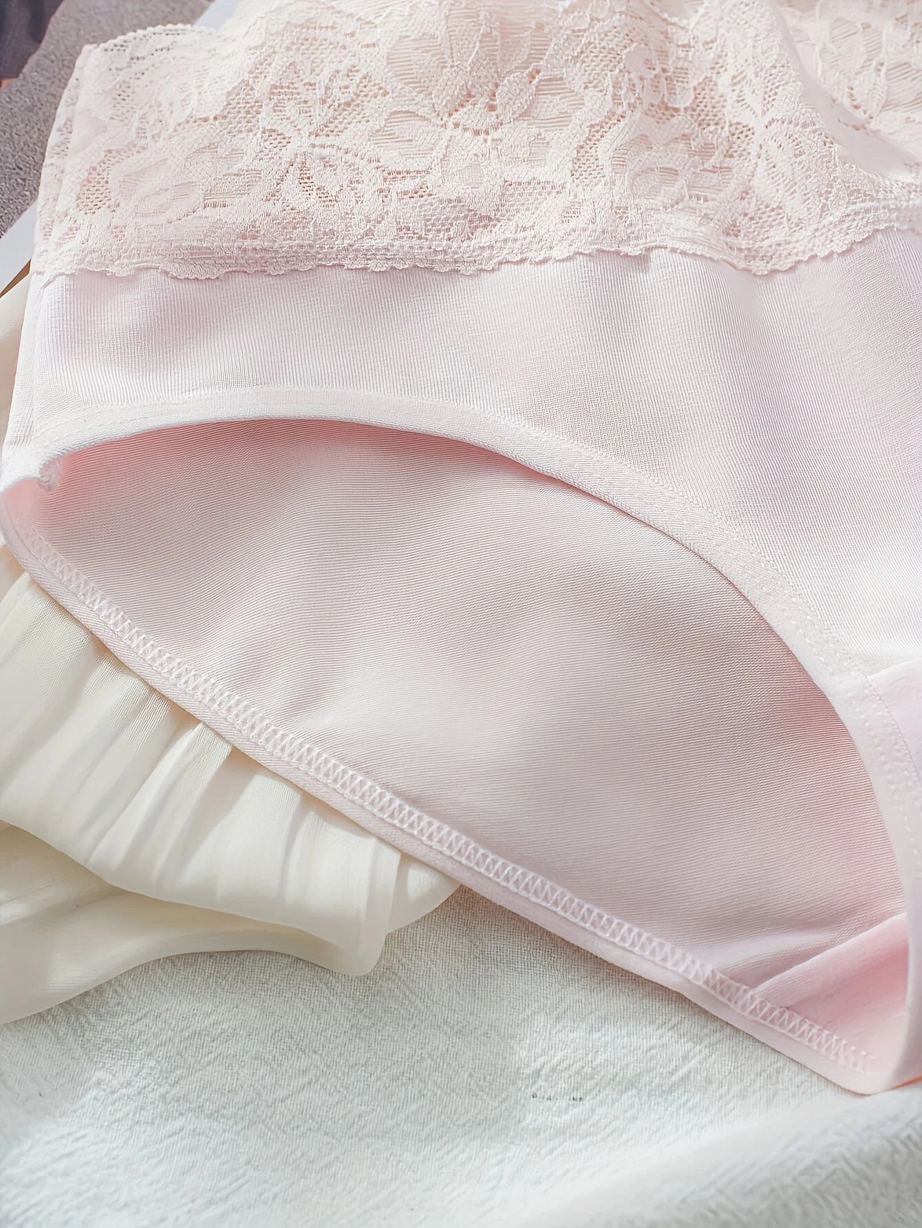 Women’s Pure Cotton Underwear 6-Pack – Lace Trim Soft Comfort Briefs Set