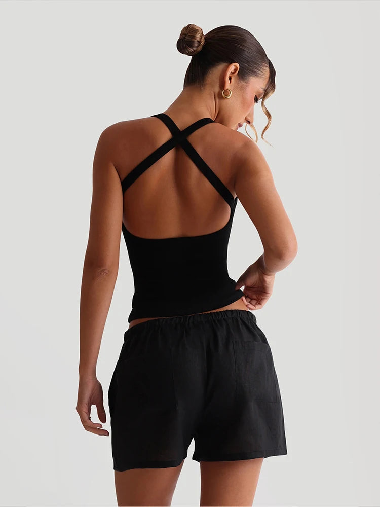 Noir Desire Cross Vest
