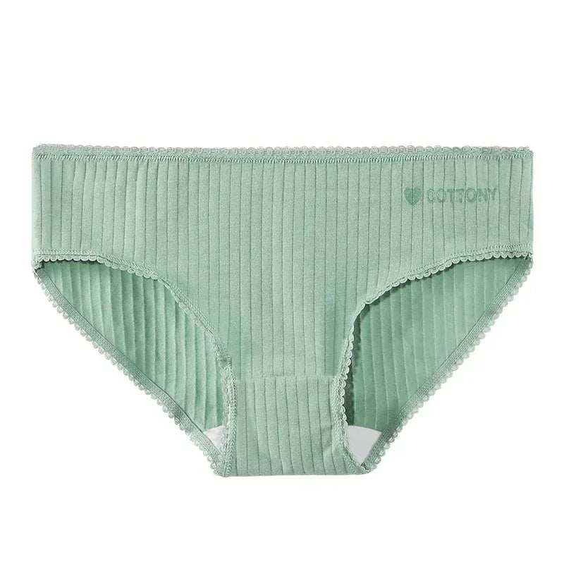 5-Pack Women’s Cotton Briefs – Soft Breathable Mid-Waist Thin Summer Underwear Set