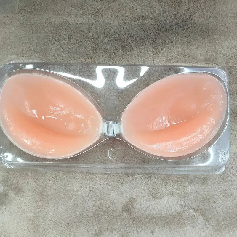 Silicone Adhesive Push-Up Bra for Women – Backless Strapless NuBra with Front Closure