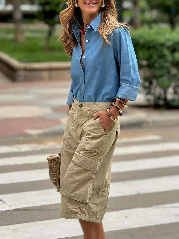 The Summer Essential: Chic Wide-Leg Cargo Capris