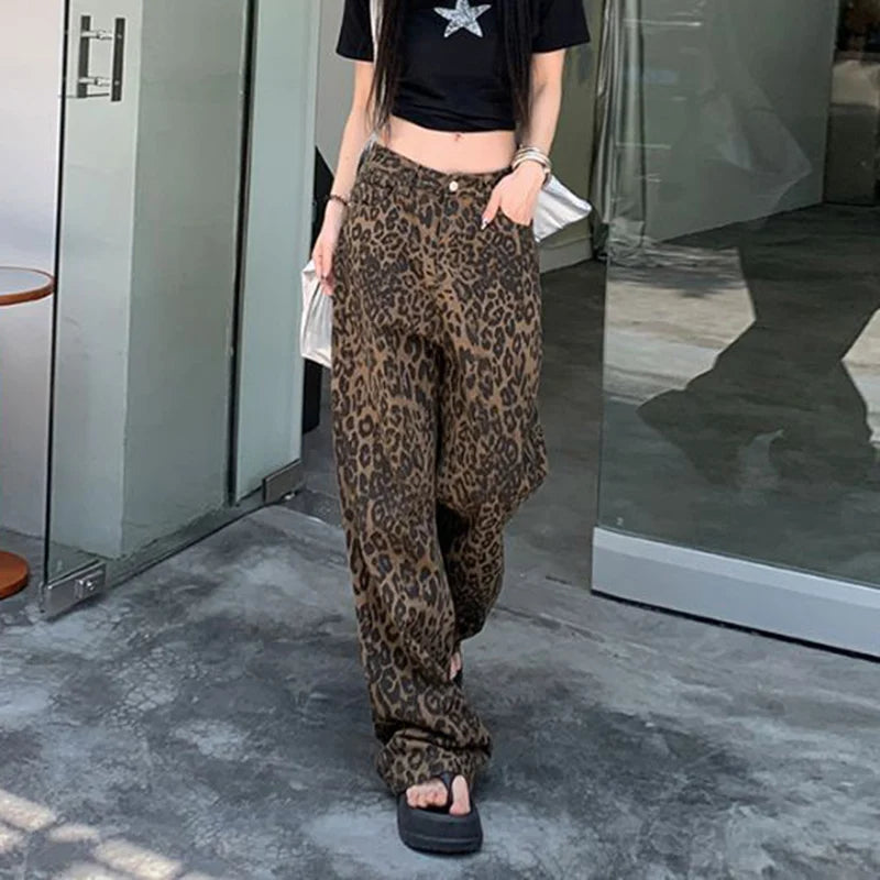 LeopardVibe Baggy Jeans