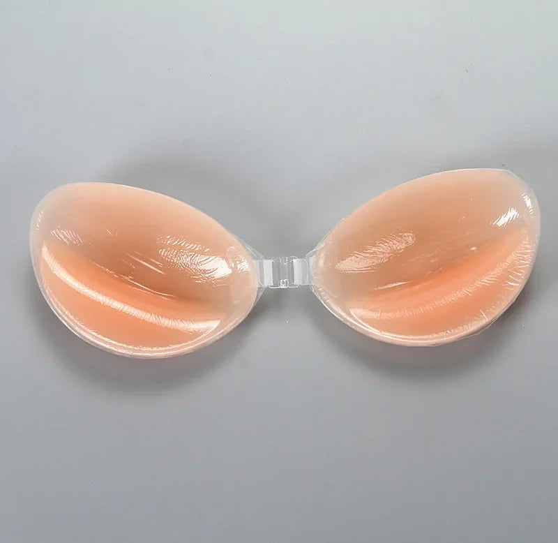 Silicone Adhesive Push-Up Bra for Women – Backless Strapless NuBra with Front Closure