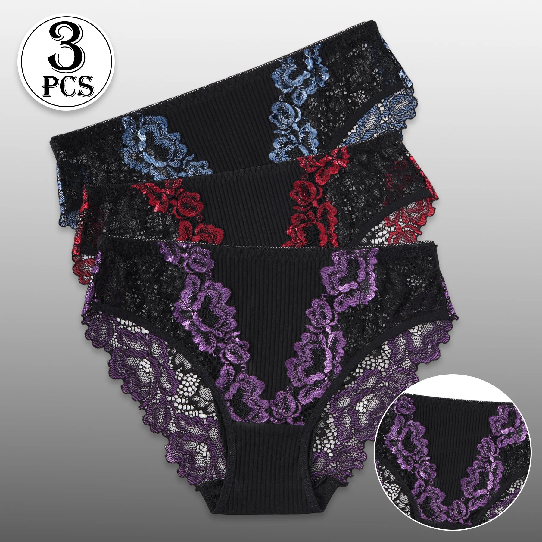 Soft Lace Cotton Trio