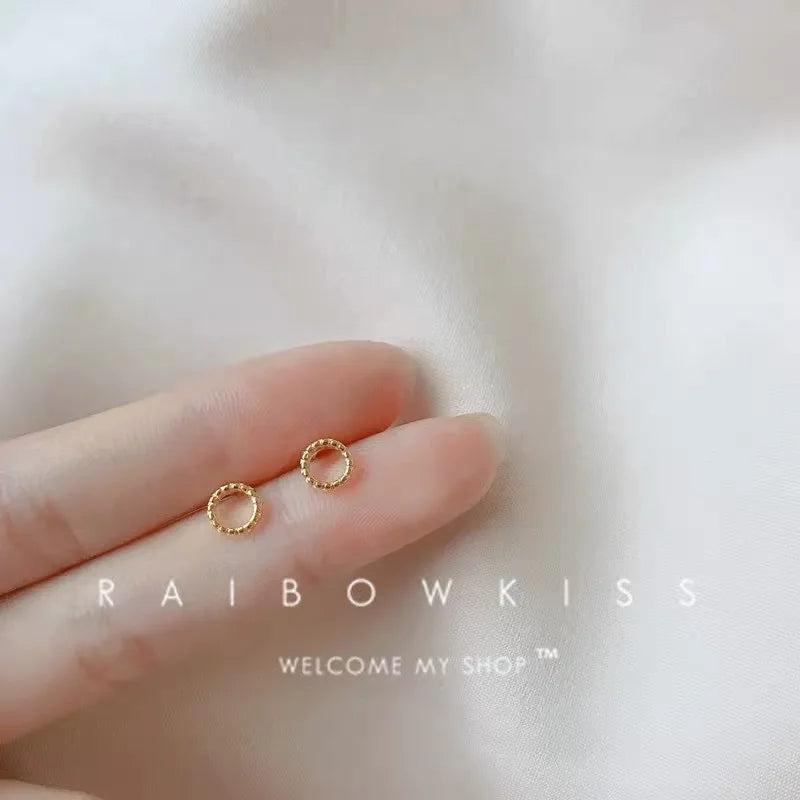 Small Gold-Plated Butterfly Heart Tragus Helix Studs