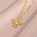 Luxe Phoenix Glow 18K Gold Plated Vintage Necklace for Women