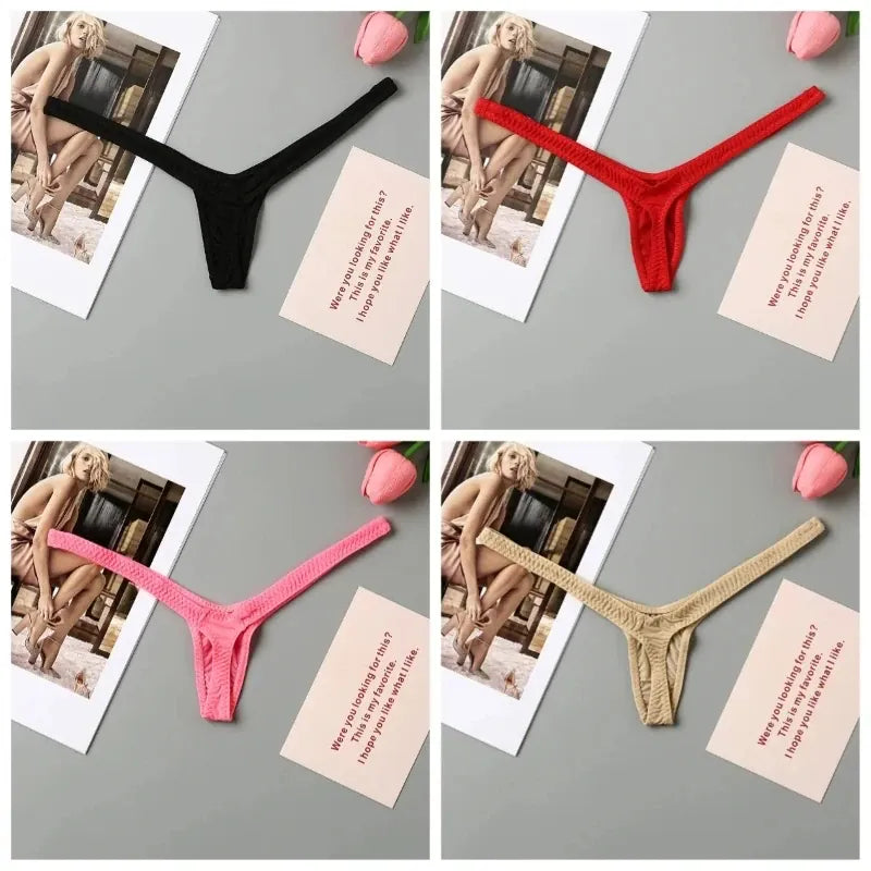 LunaSilk™ 4-Pack Seamless Cotton Thongs – Breathable, Invisible & All-Day Comfort